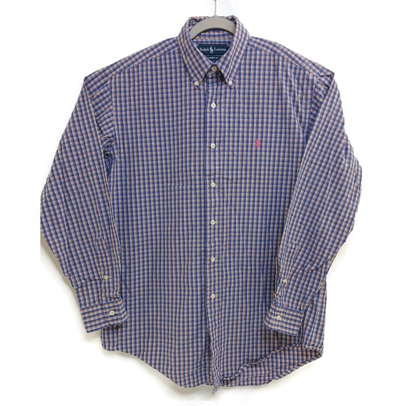 Ralph Lauren Other - Ralph Lauren Shirt Mens Medium Blue‎ Plaid Classic Fit Button Down Long Sleeve